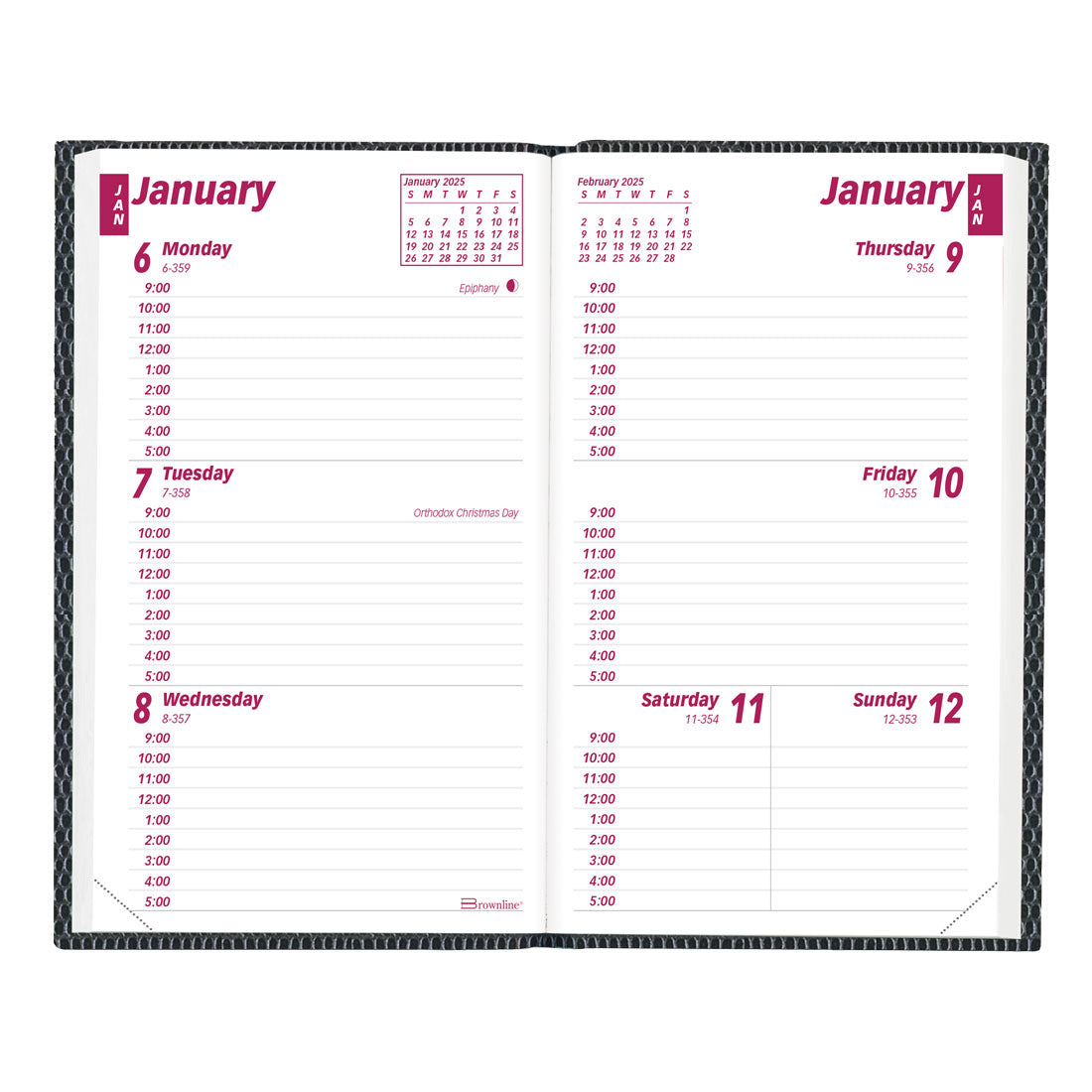 Weekly Pocket Planner 2025, English, Assorted Colors, CB303.ASX