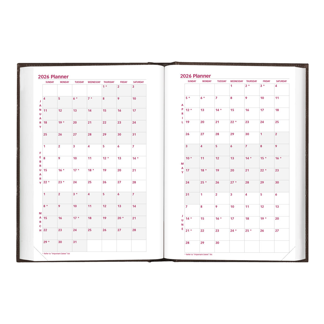 Brownline Daily Planner, Untimed, 2026, Black CB387.BLK-26 #color_black