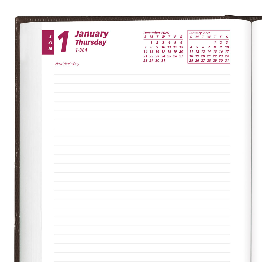 Brownline Daily Planner, Untimed, 2026, Black CB387.BLK-26 #color_black