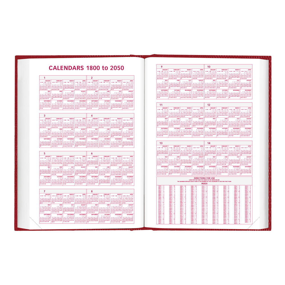 Traditional Daily/Monthly Untimed, 2027, Bright Red CB387.RED-27 Brownline#color_bright-red