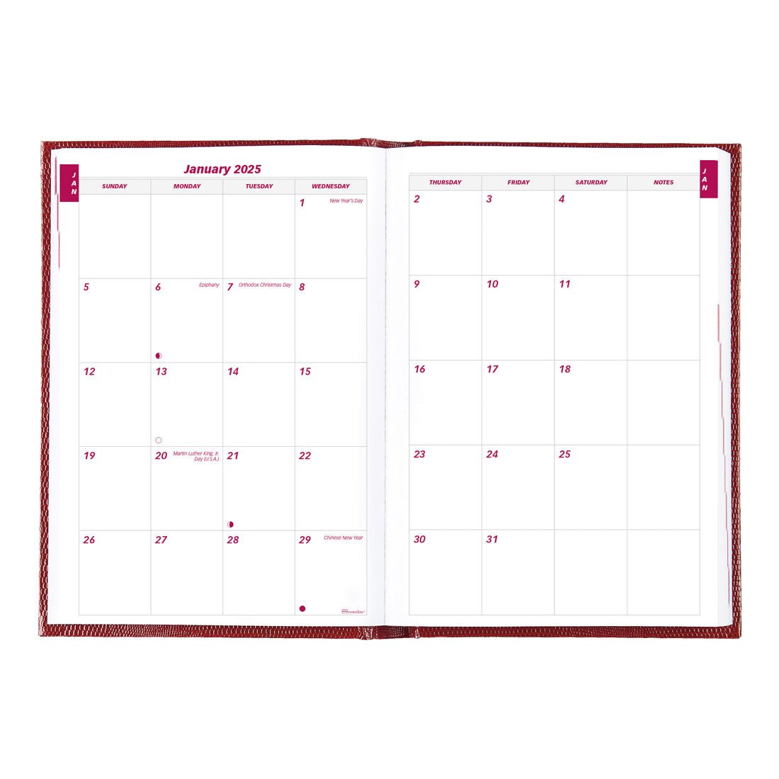 Daily Planner 2025, Red (CB389.RED-25)