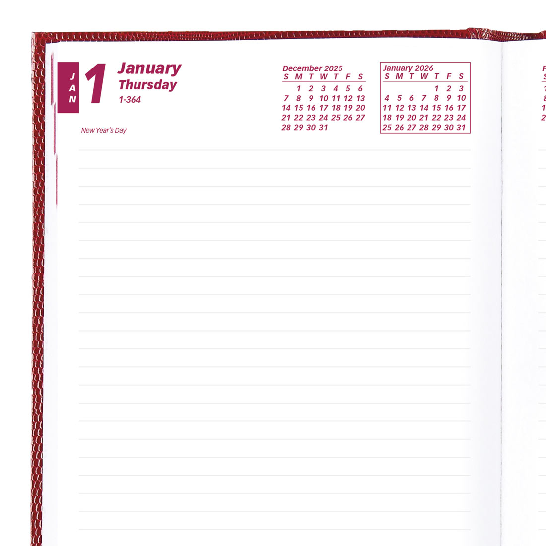 Brownline Daily Planner, Untimed, Red, 2026 CB389.RED-26