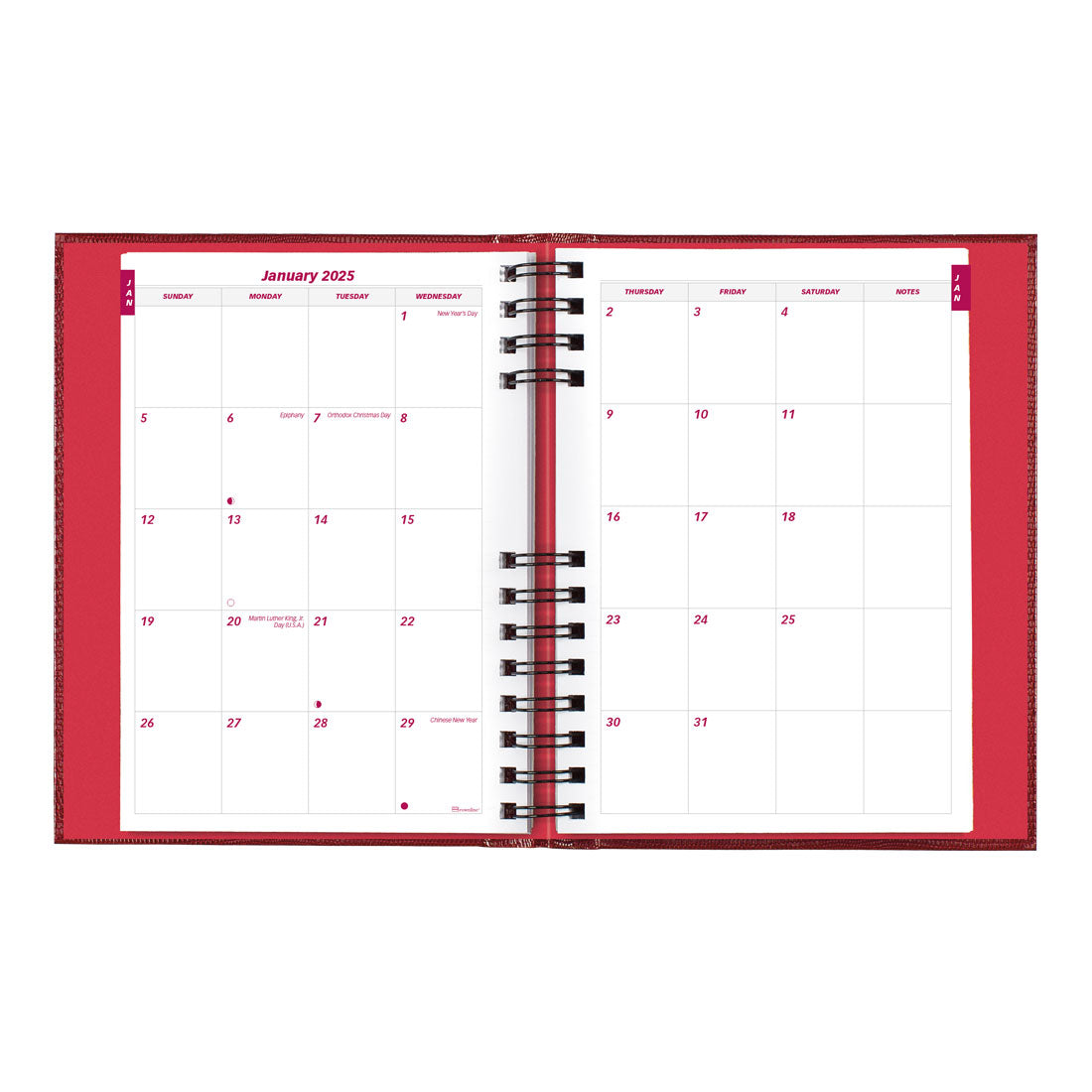 CoilPro™ Daily Planner 2025, Red (CB389C.RED-25)