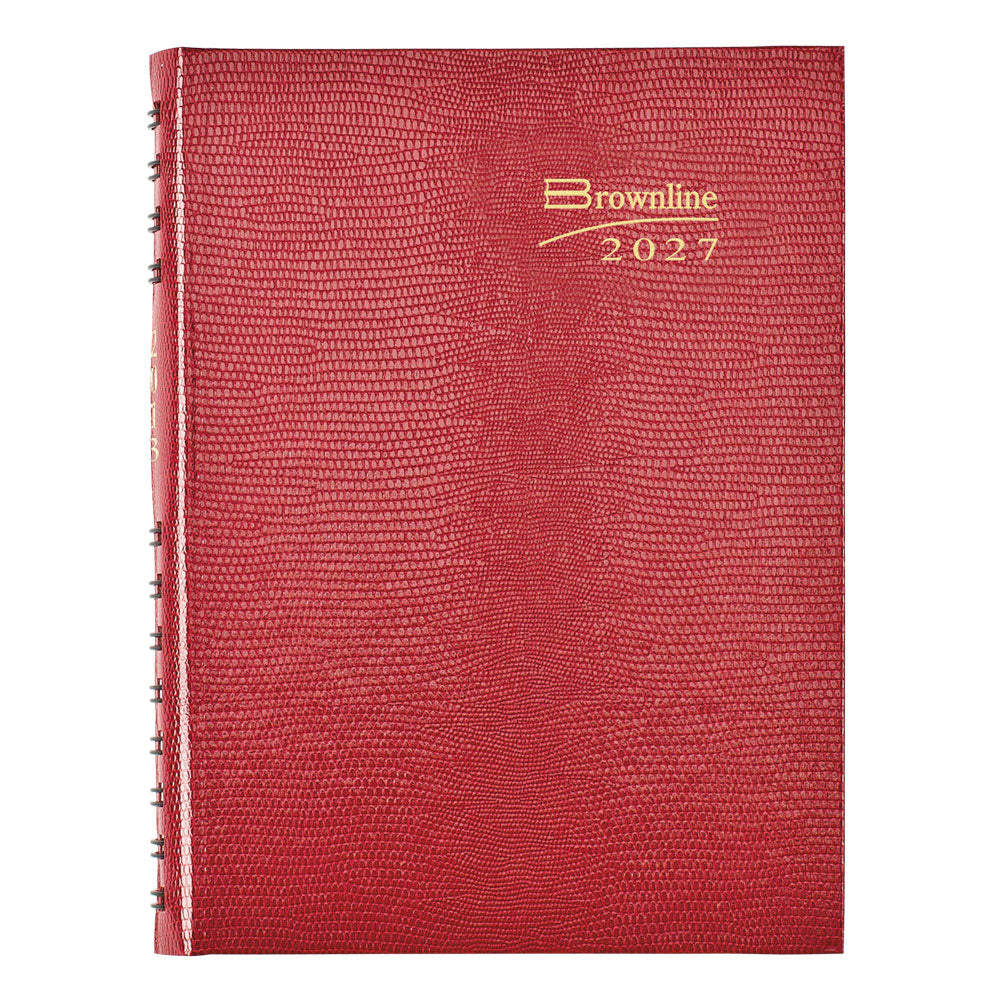 CoilPro™ Daily/Monthly Untimed, 2027, Bright Red CB389C.RED-27 Brownline