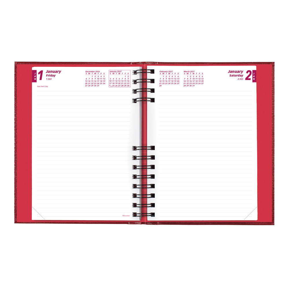 CoilPro™ Daily/Monthly Untimed, 2027, Bright Red CB389C.RED-27 Brownline