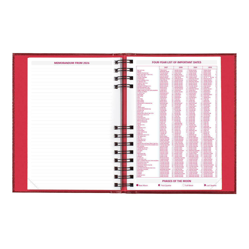 CoilPro™ Daily/Monthly Untimed, 2027, Bright Red CB389C.RED-27 Brownline