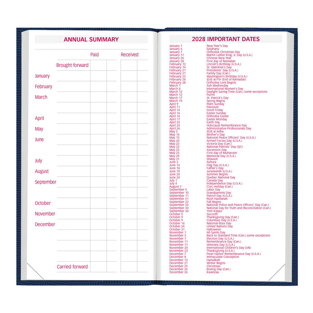 Traditional Weekly Appointment Book, 2027 , Assorted CB403.ASX-27 Brownline