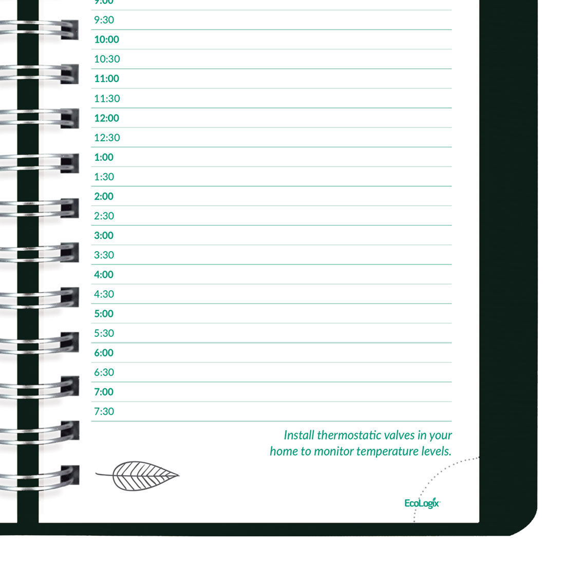Brownline EcoLogix® Daily Planner, Black, 2026 CB410W.BLK-26