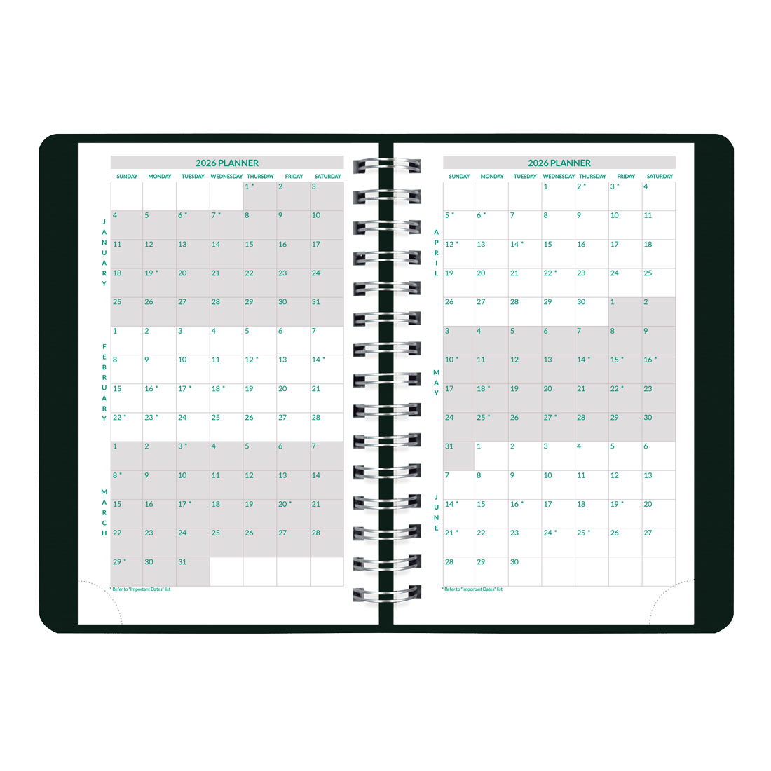 Brownline EcoLogix® Daily Planner, Black, 2026 CB410W.BLK-26