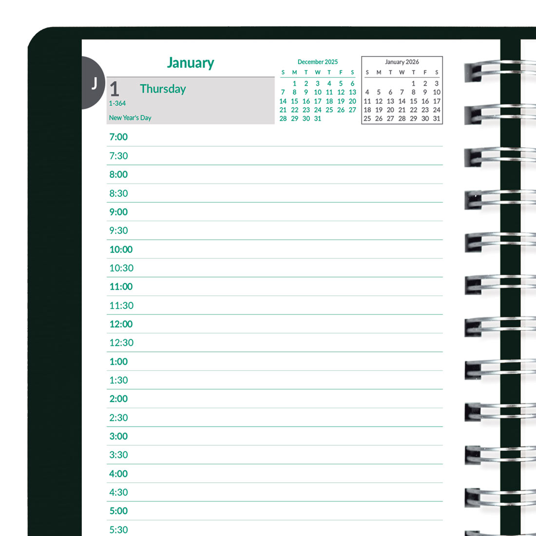Brownline EcoLogix® Daily Planner, Black, 2026 CB410W.BLK-26