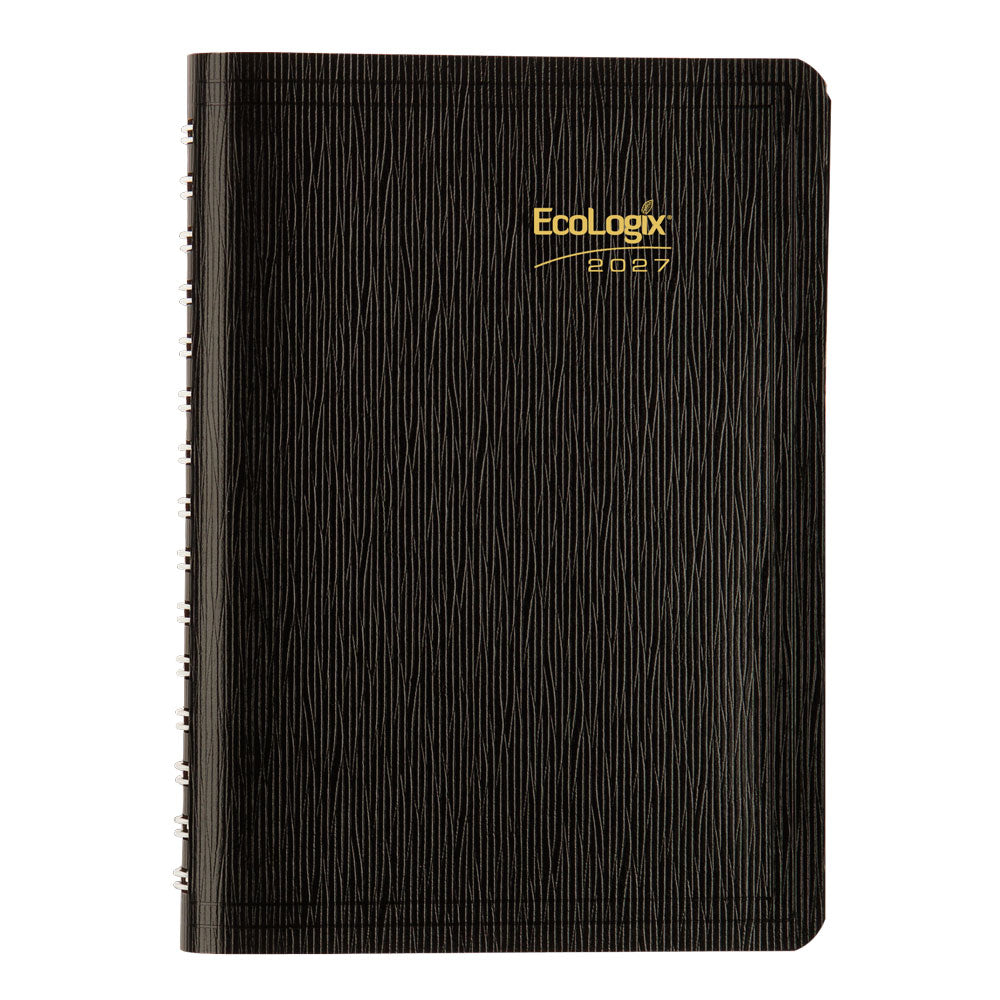 EcoLogix® Daily Appointment Book, 2027, Black CB410W.BLK-27 Brownline