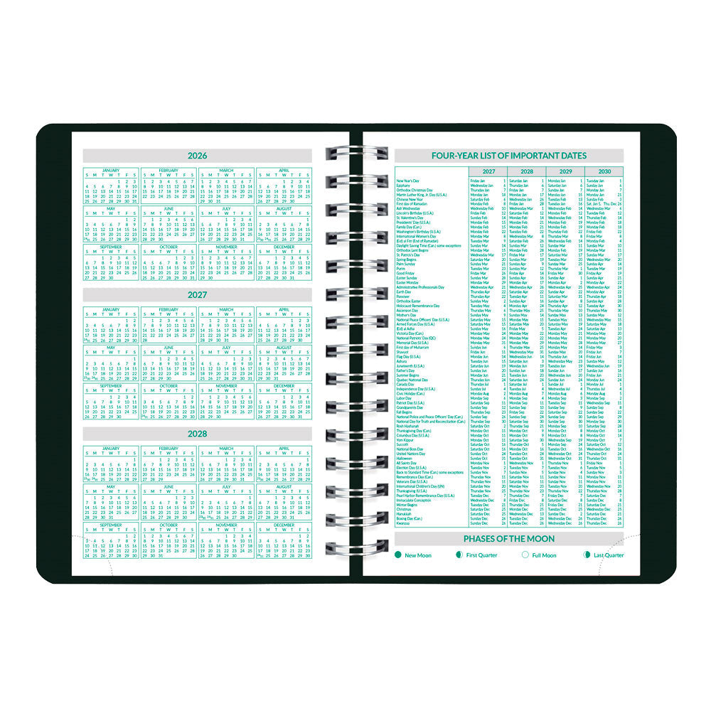 EcoLogix® Daily Appointment Book, 2027, Black CB410W.BLK-27 Brownline