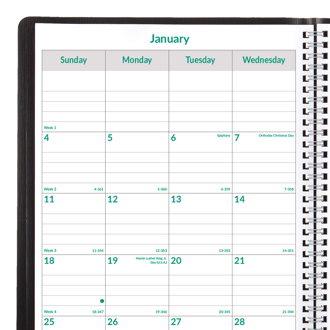 Brownline EcoLogix® Monthly Planner, Black, 2026 CB435W.BLK-26