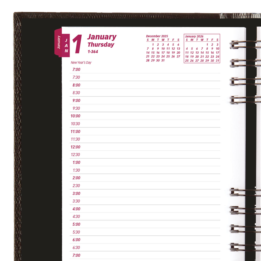 CoilPro™ Daily Appointment Planner, Black, 2026 (CB634C.BLK-26 ...