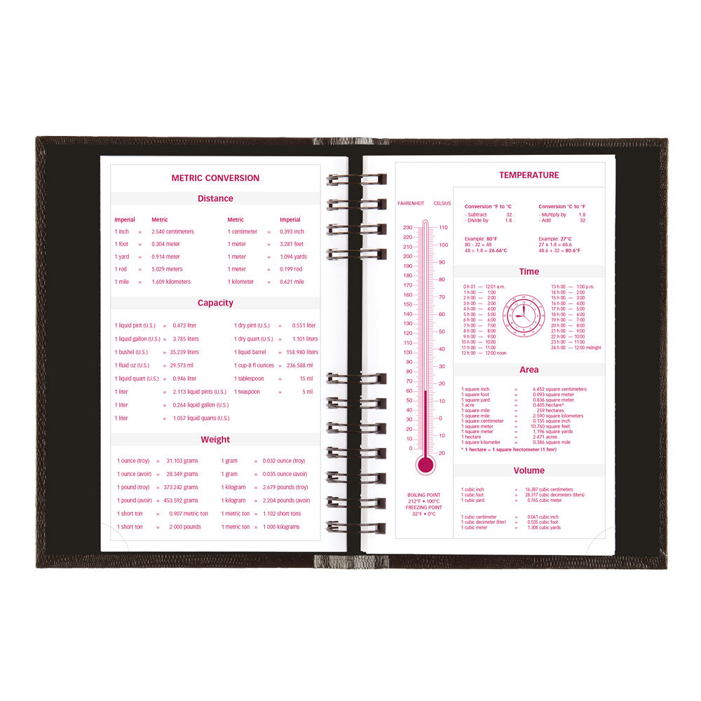 CoilPro™ Daily/Monthly Appointment Book, 2027, Black CB634C.BLK-27 Brownline