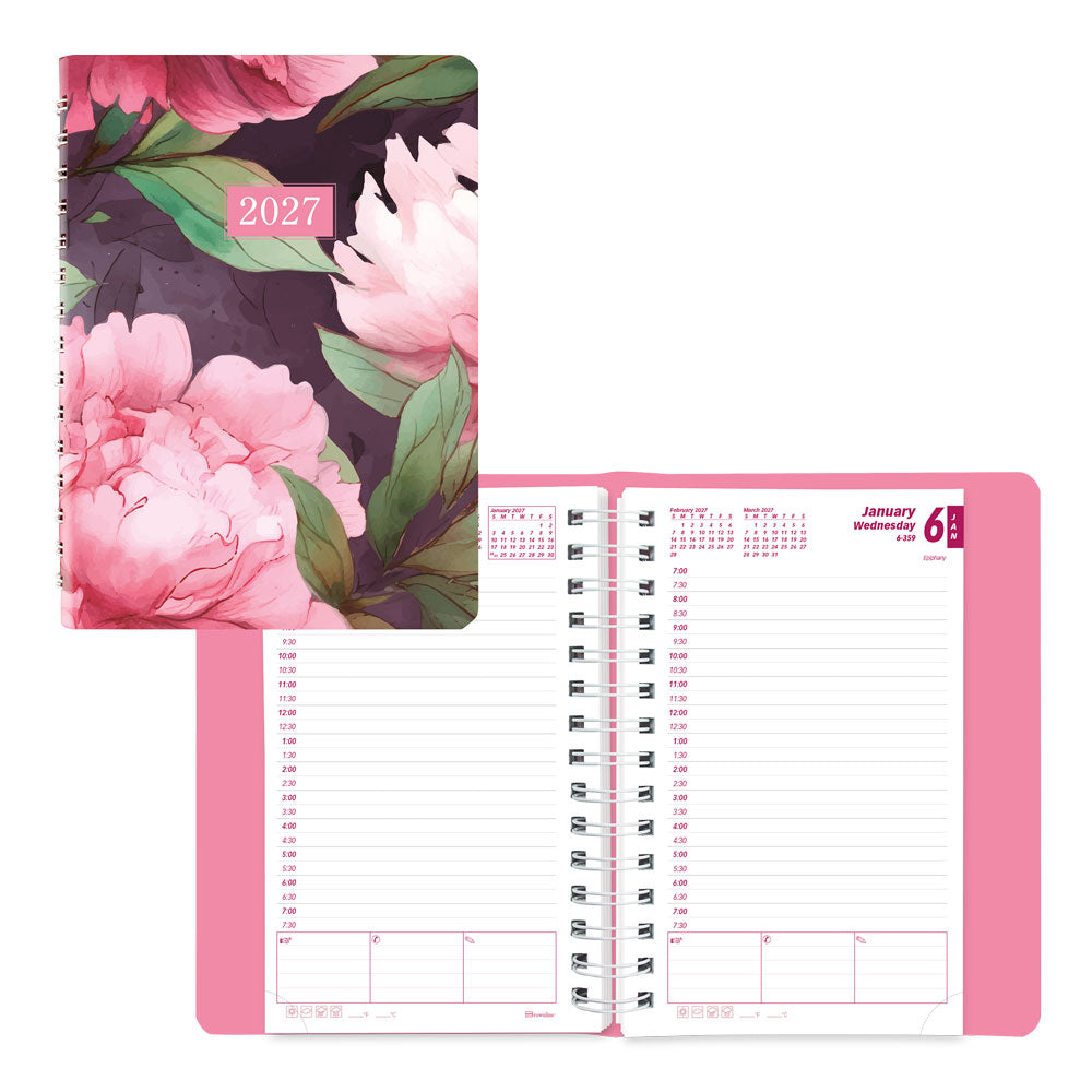 Pink Daily/Monthly Appointment Book, 2027, Pink CB634G.05-27 Brownline