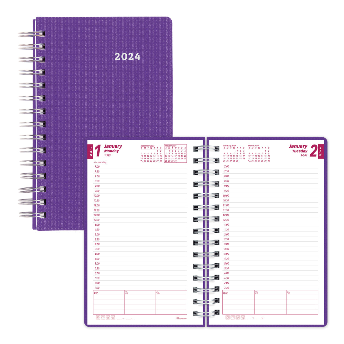 DuraFlex Daily Planner 2024#color_purple