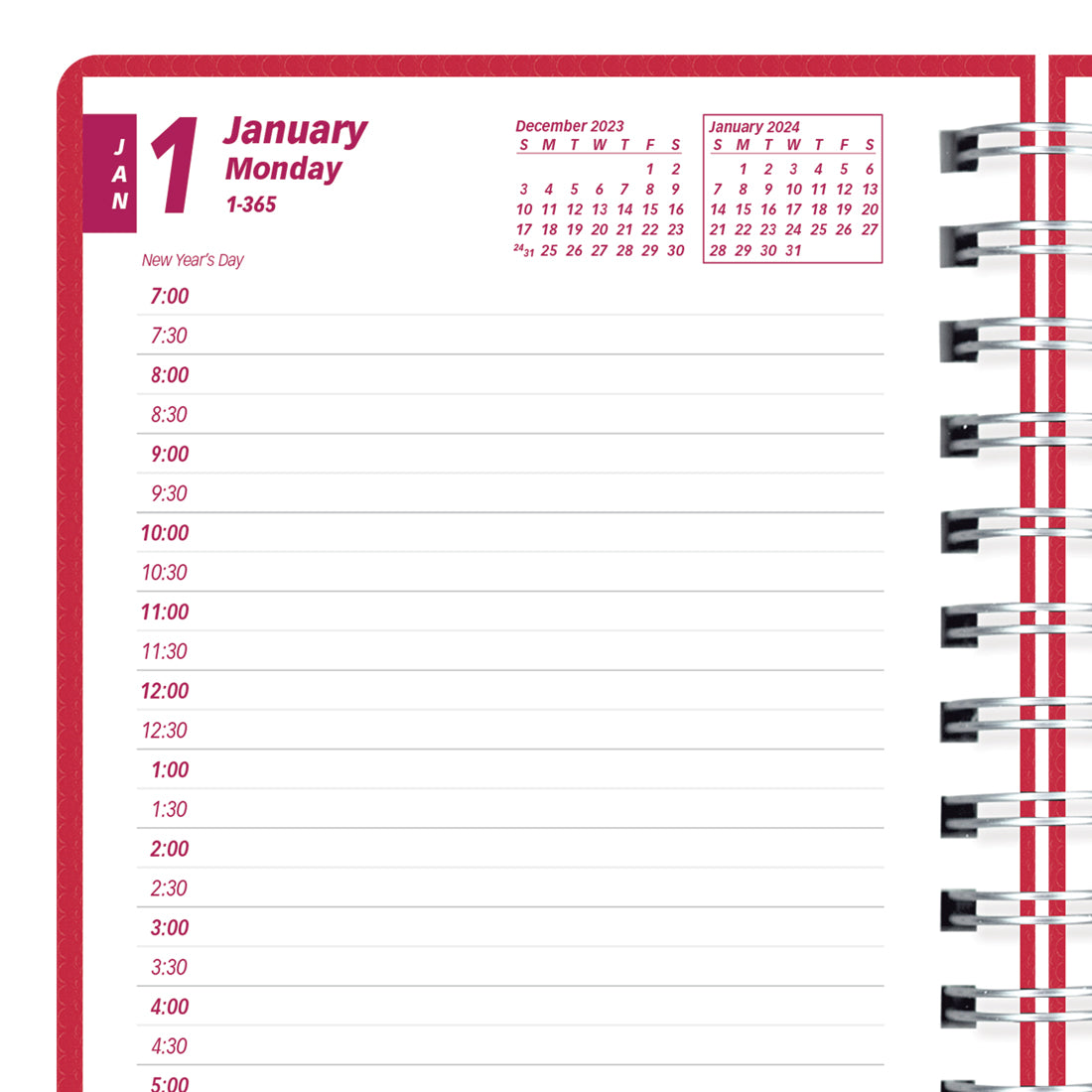 DuraFlex Daily Planner 2024#color_raspberry