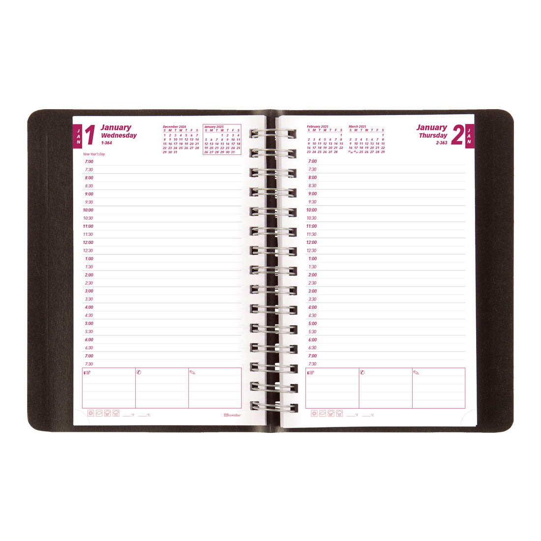Essential Daily Planner 2025, English, CB634W.BLK#color_black