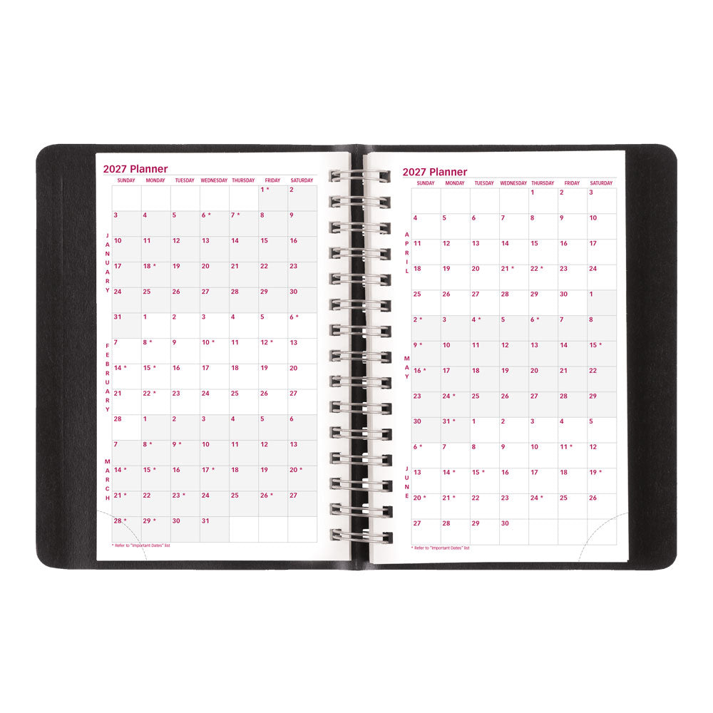 PlannerPlus™ Daily/Monthly Appointment Book, 2027, Black CB634WN.BLK-27 Brownline