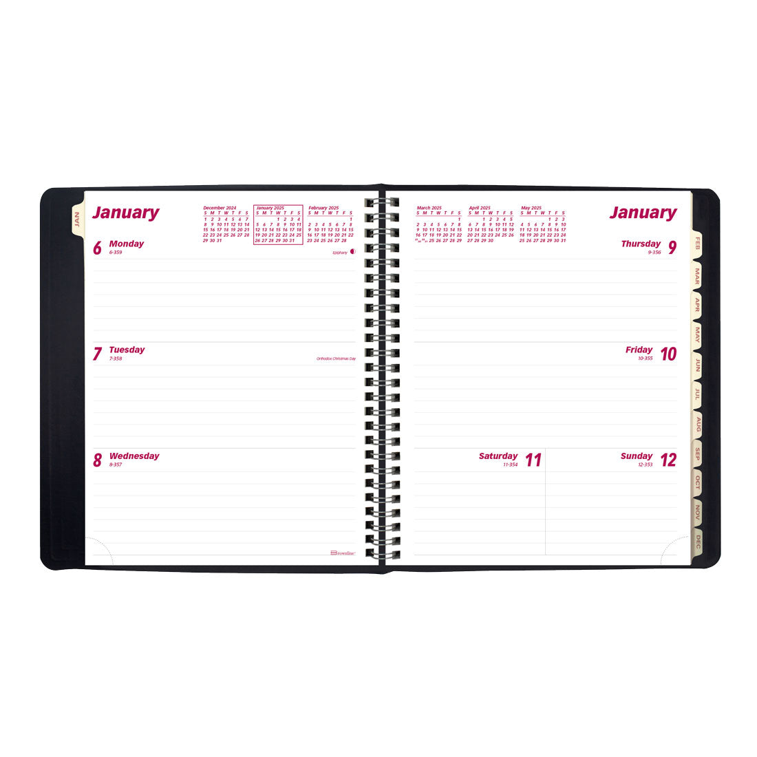 Essential Weekly Planner 2025, English, Black, CB850.BLK