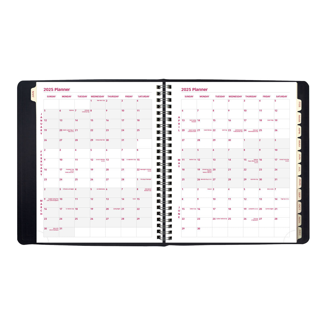 Essential Weekly Planner 2025, English, Black, CB850.BLK