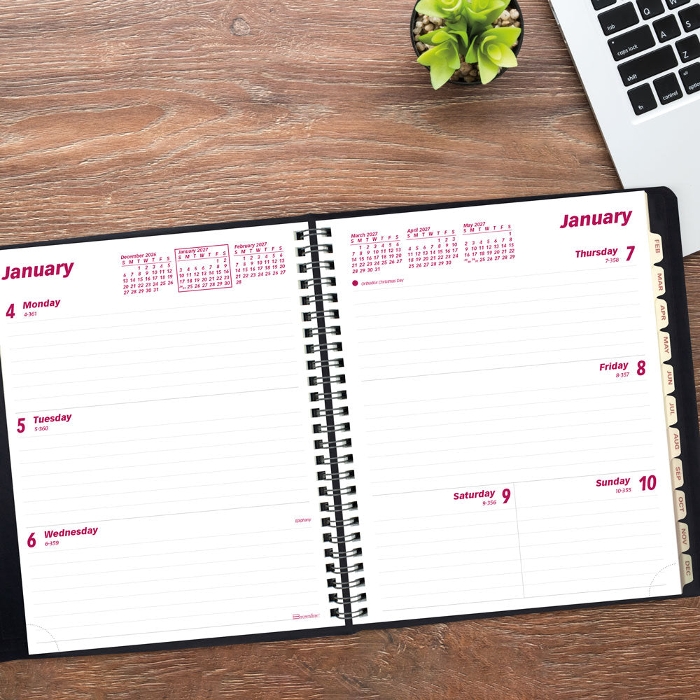 Essential Weekly/Monthly Planner, 2027, Black CB850.BLK-27 Brownline