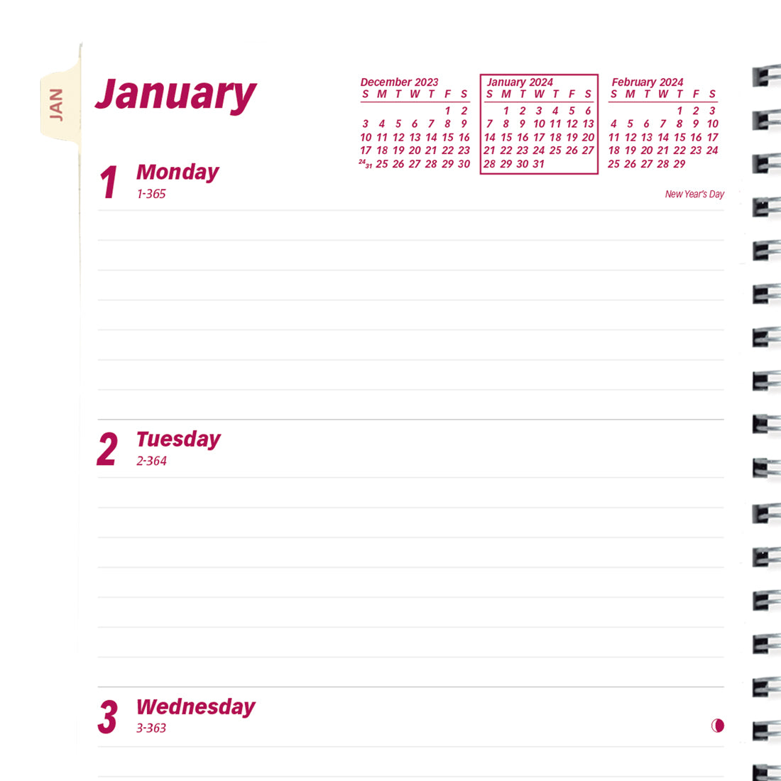 Refill 2024 for Essential Weekly Planner CB852