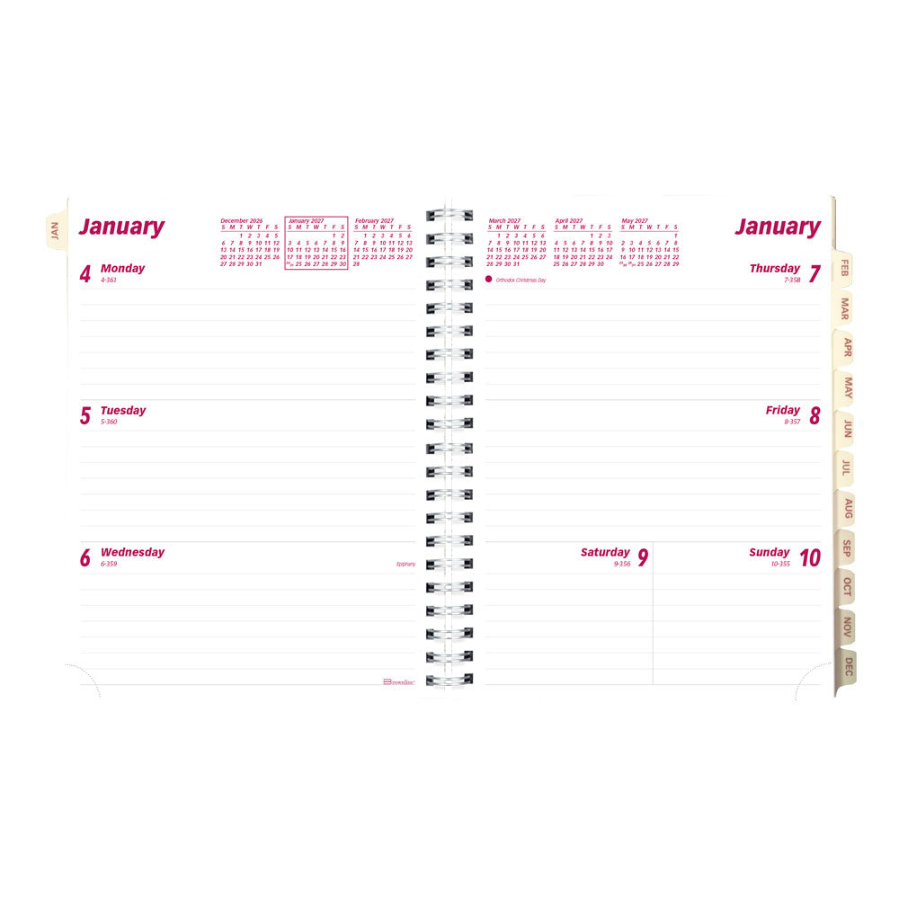 Essential Weekly/Monthly Planner Refill, 2027 CB852R-27 Brownline