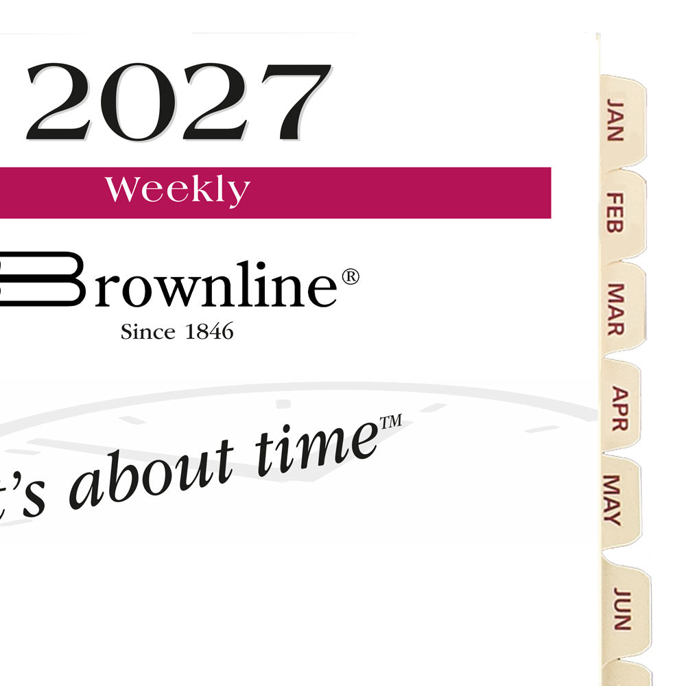 Essential Weekly/Monthly Planner Refill, 2027 CB852R-27 Brownline