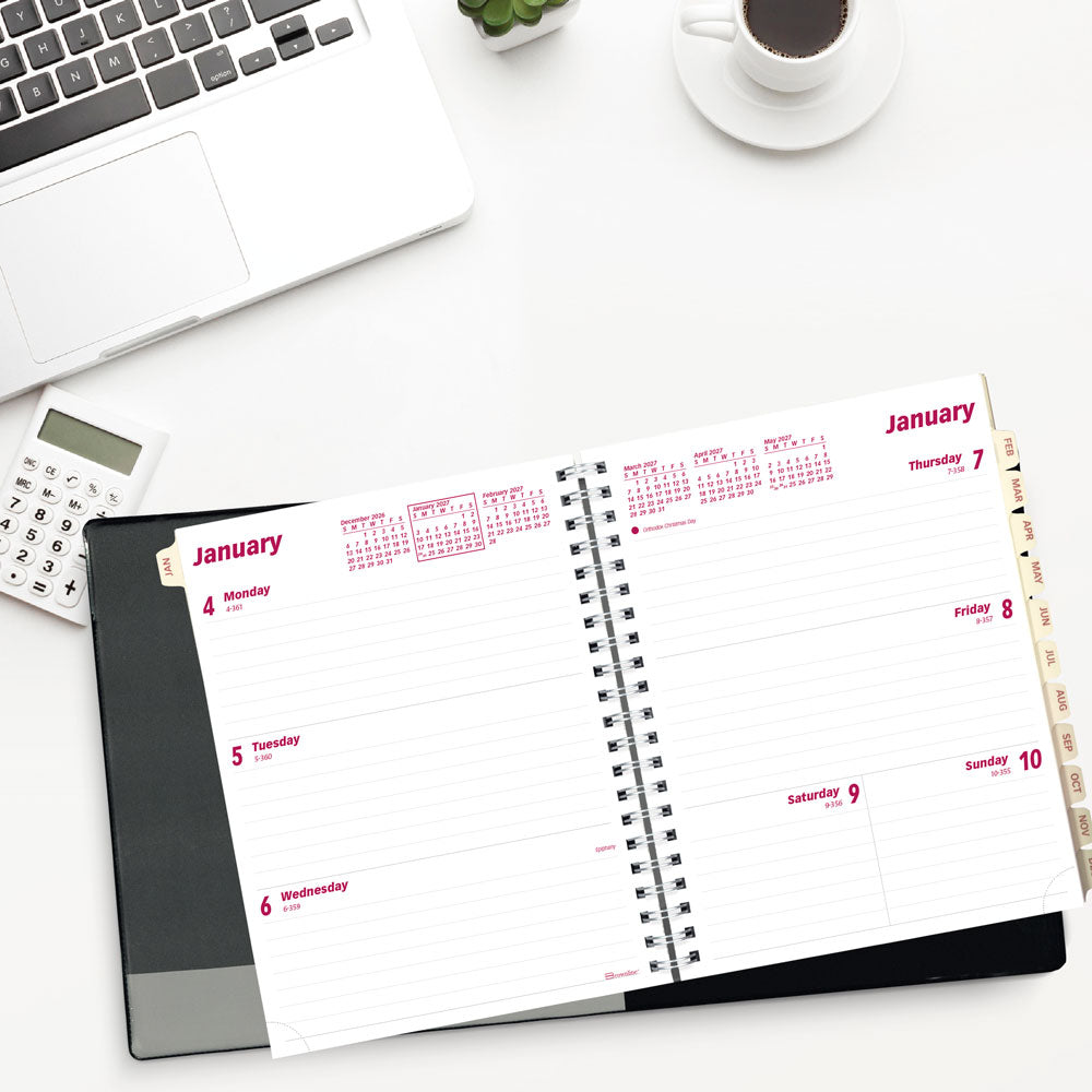 Essential Weekly/Monthly Planner Refill, 2027 CB852R-27 Brownline