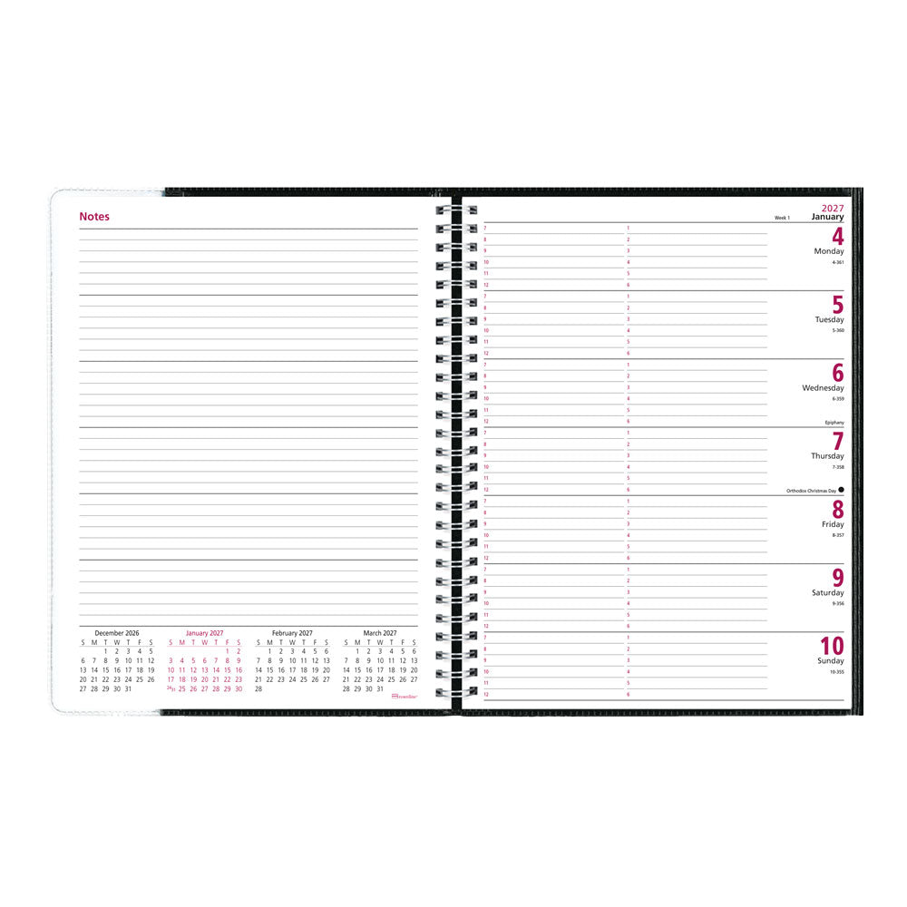 Pre-Vu Weekly Appointment Book, 2027 - Black (CB925.BLK-27)