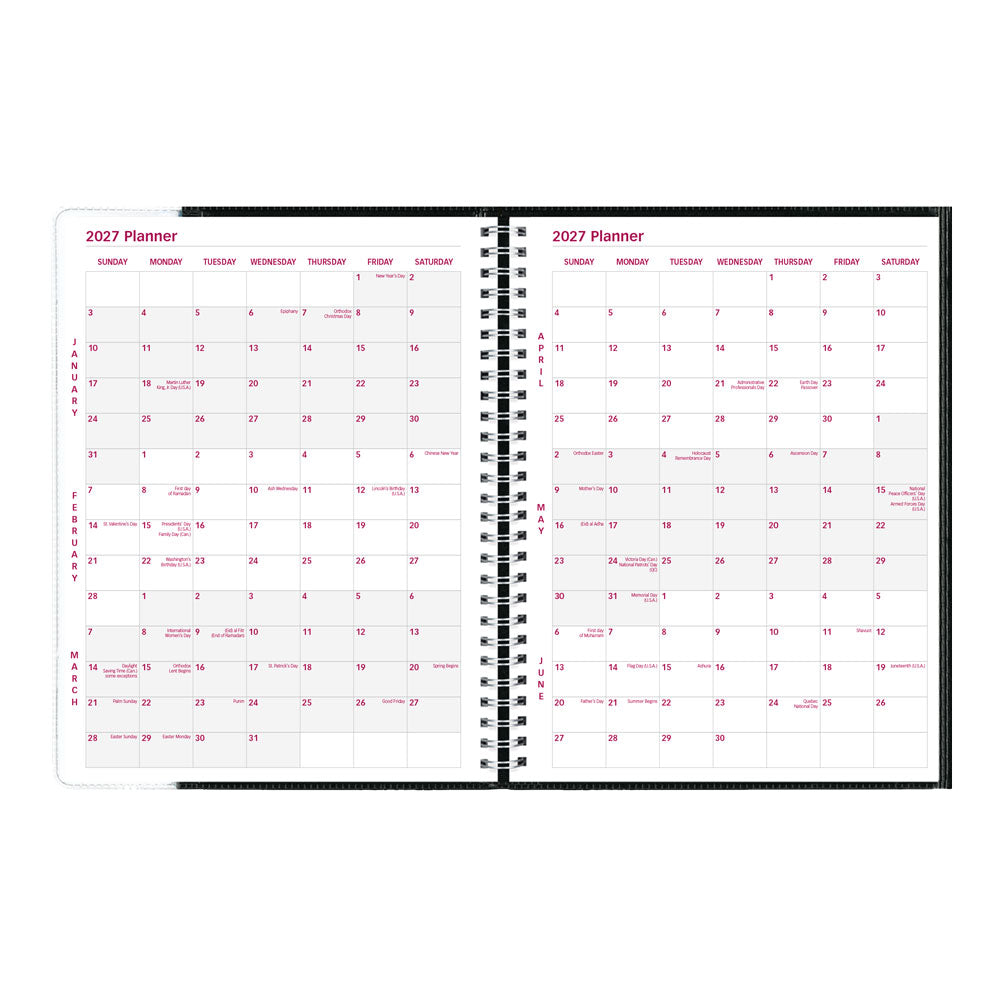 Pre-Vu Weekly Appointment Book, 2027 - Black (CB925.BLK-27)