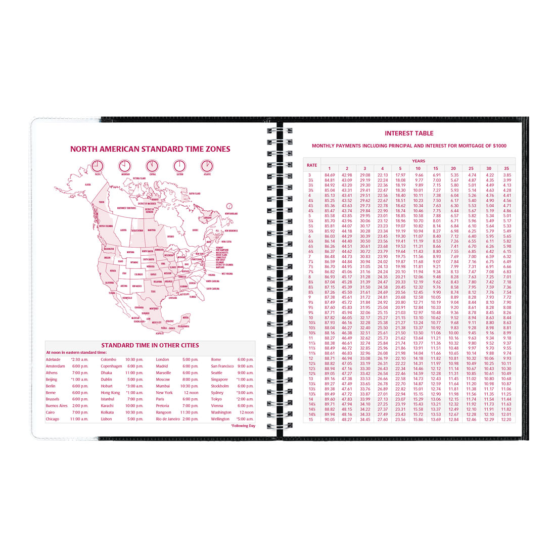 Brownline Pre-Vu™ Weekly Planner 2026, Tri-Fold Cover, Black CB925.BLK-26