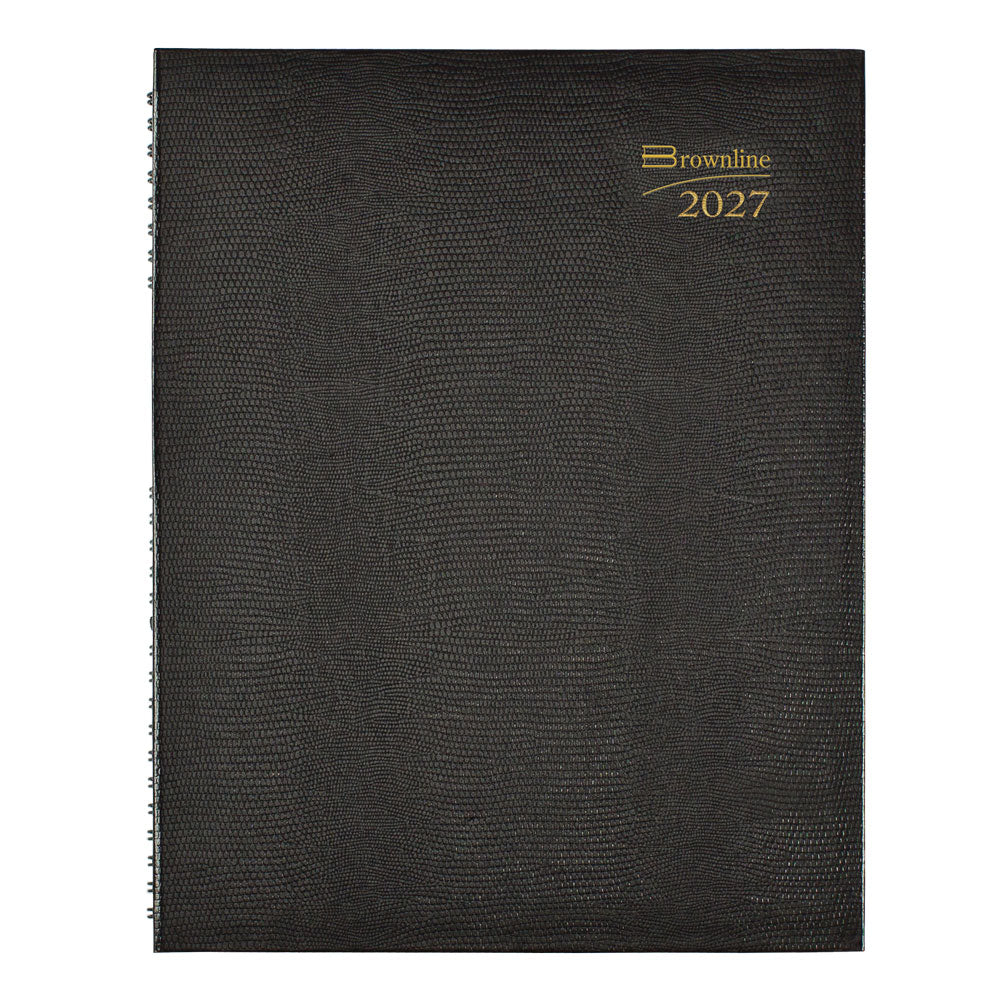 CoilPro™ Weekly Appointment Book, 2027 Black CB950C.BLK-27 Brownline#color_black