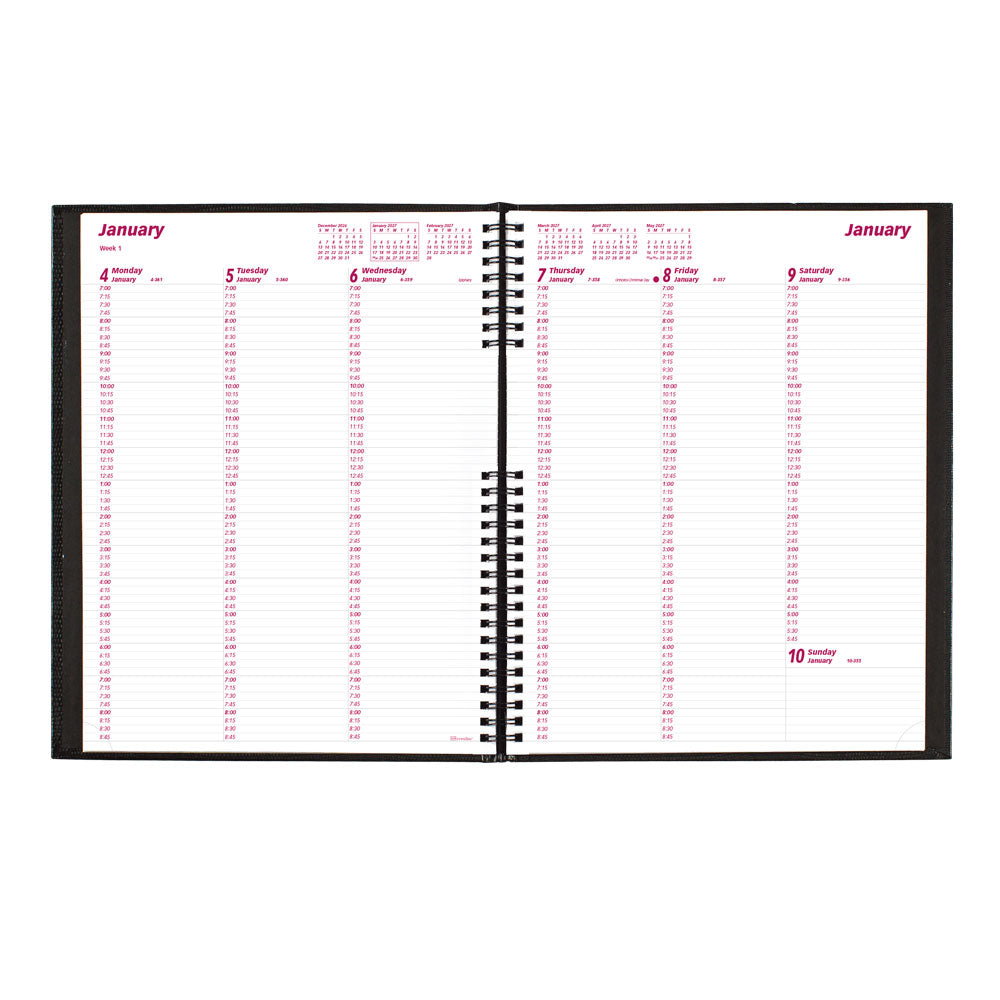 CoilPro™ Weekly Appointment Book, 2027 Black CB950C.BLK-27 Brownline#color_black