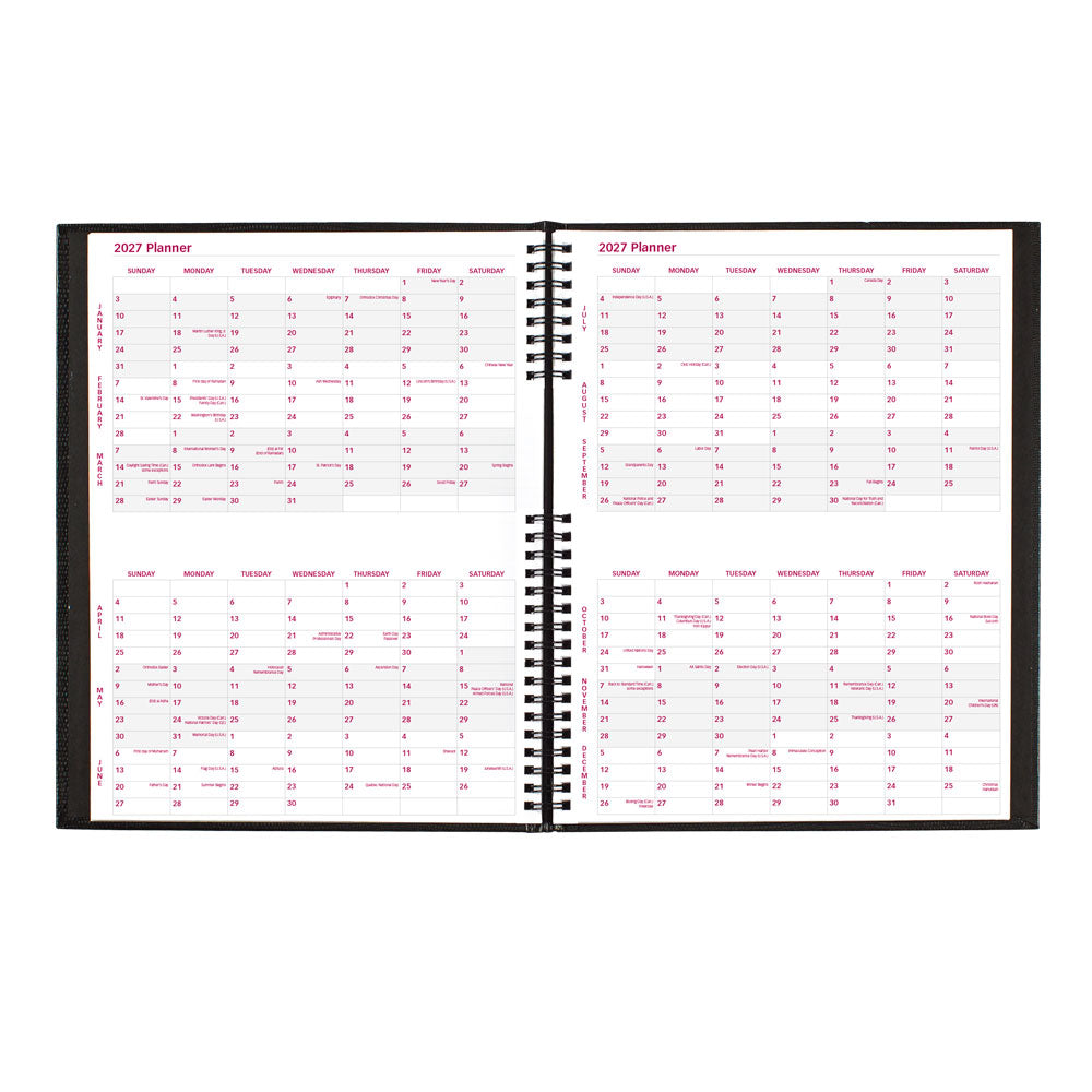 CoilPro™ Weekly Appointment Book, 2027 Black CB950C.BLK-27 Brownline#color_black
