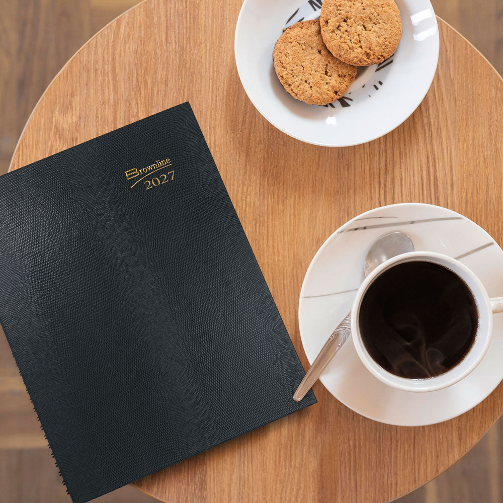 CoilPro™ Weekly Appointment Book, 2027 Black CB950C.BLK-27 Brownline#color_black