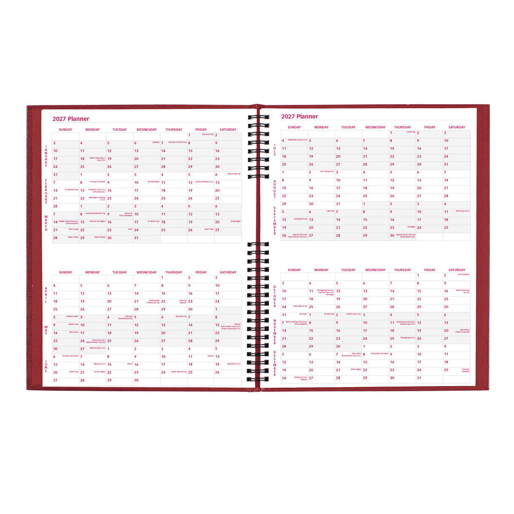 CoilPro™ Weekly Appointment Book, 2027 Bright Red CB950C.RED-27 Brownline#color_bright-red