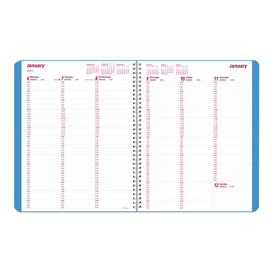 Mountain Weekly Appointment Book 2025, English, CB950G.04#color_mountain-blue