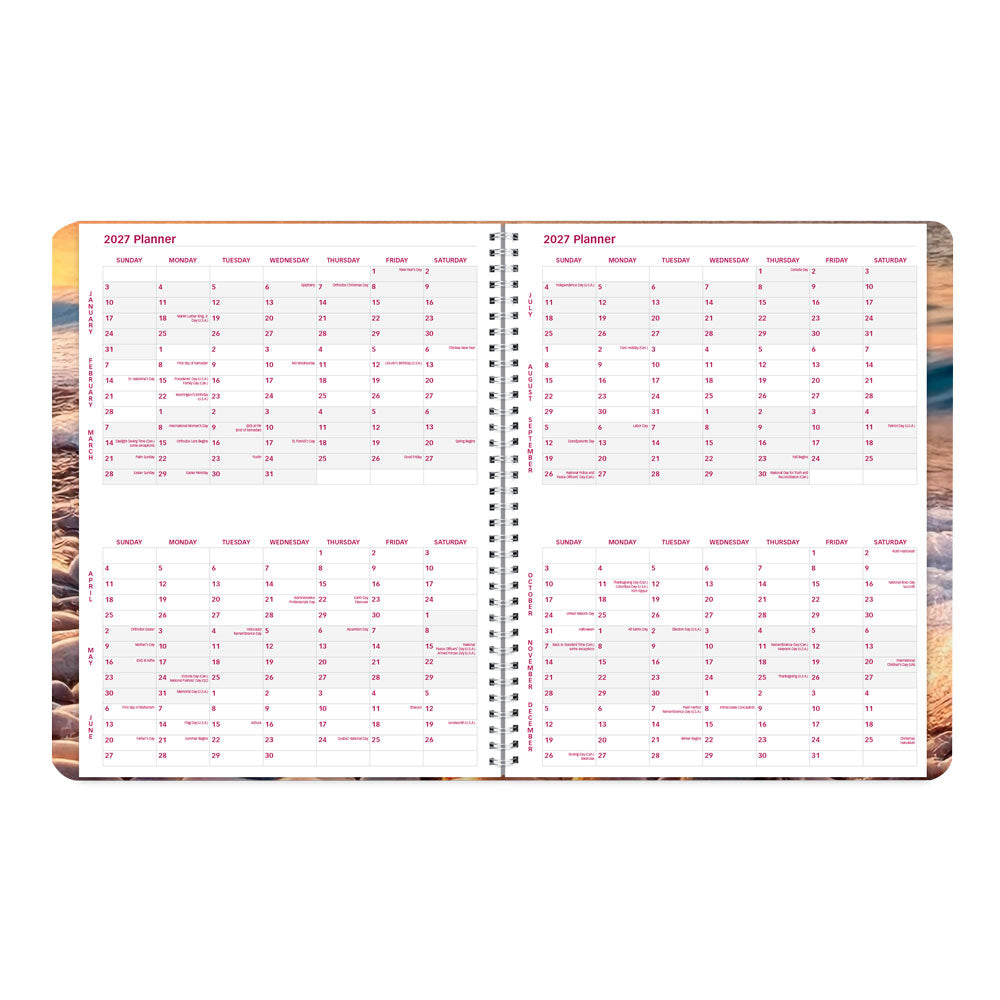 Nature Weekly Appointment Book, 2027 Pebble Beach CB950G.04-27 Brownline#color_pebble-beach