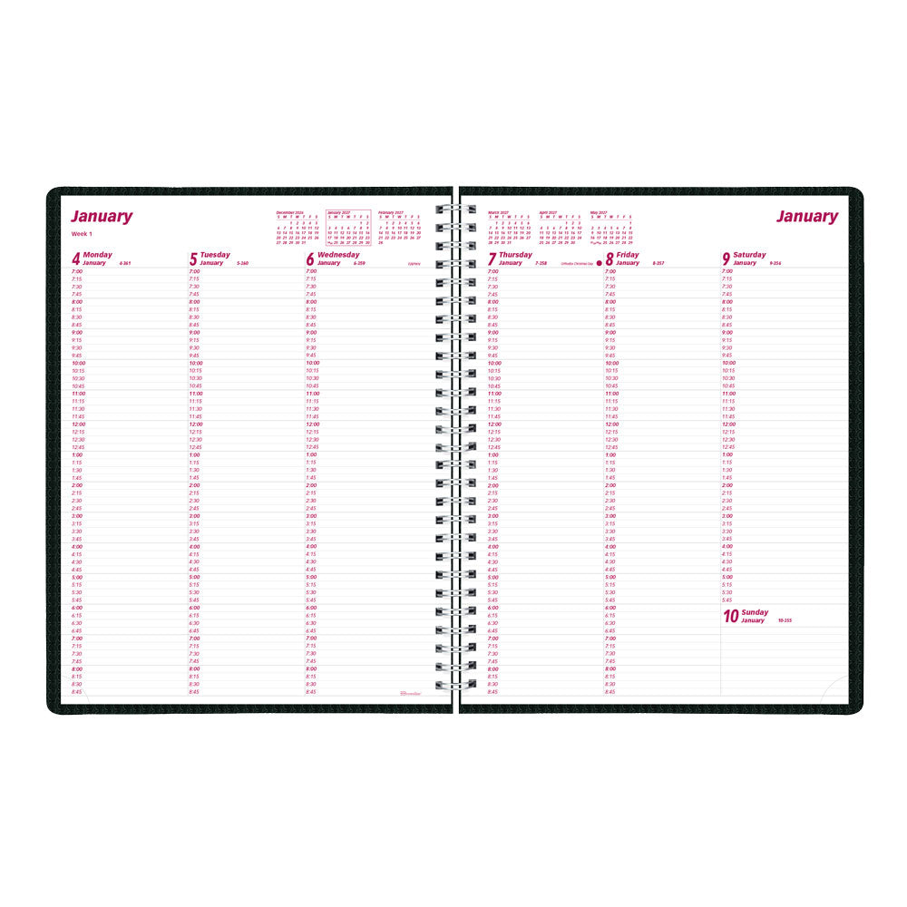 DuraFlex Weekly Appointment Book, 2027 Black CB950V.BLK-27 Brownline#color_black