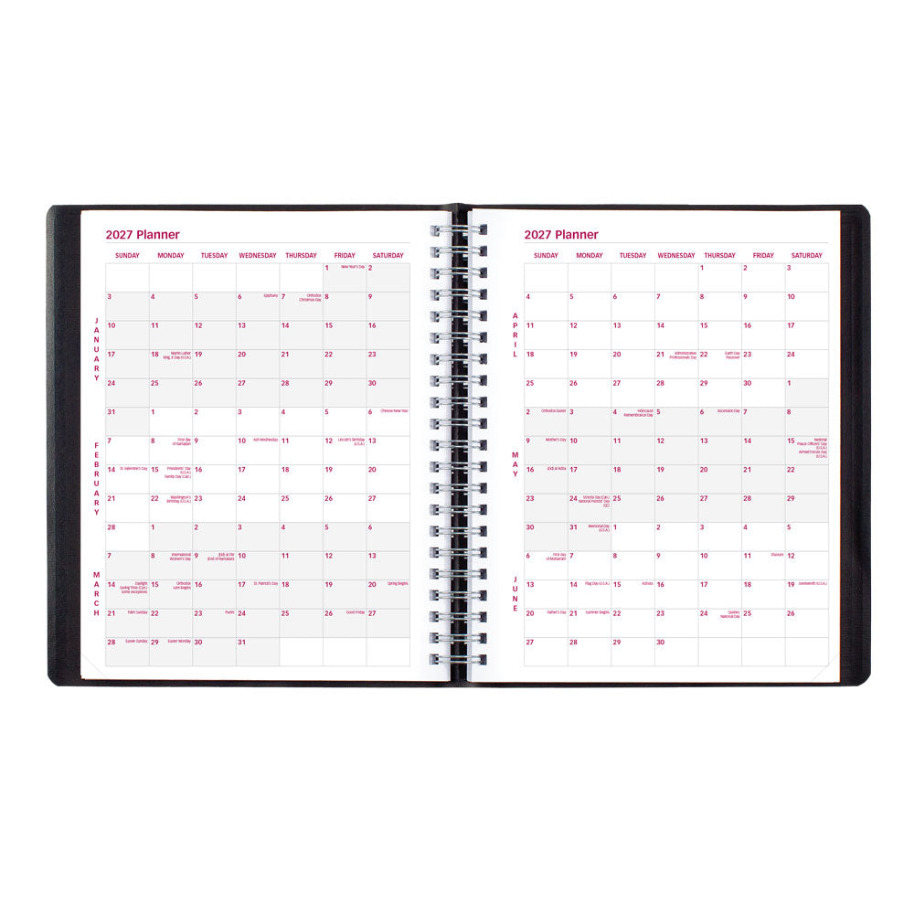 Essential Daily Appointment Book, 2027, Black CB965.BLK-27 Brownline