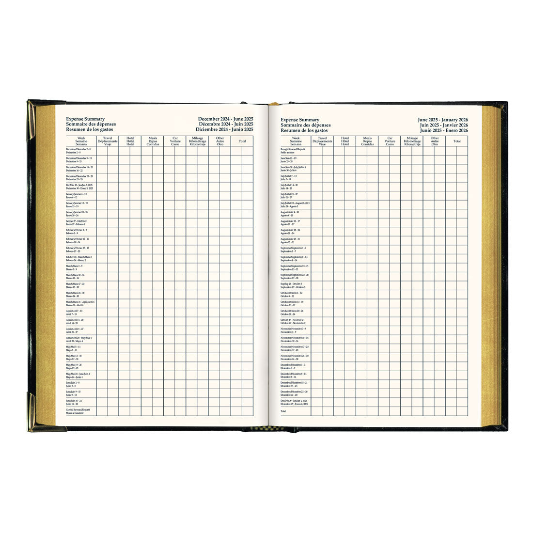 Executive Weekly Planner 2025, Black, CBE507