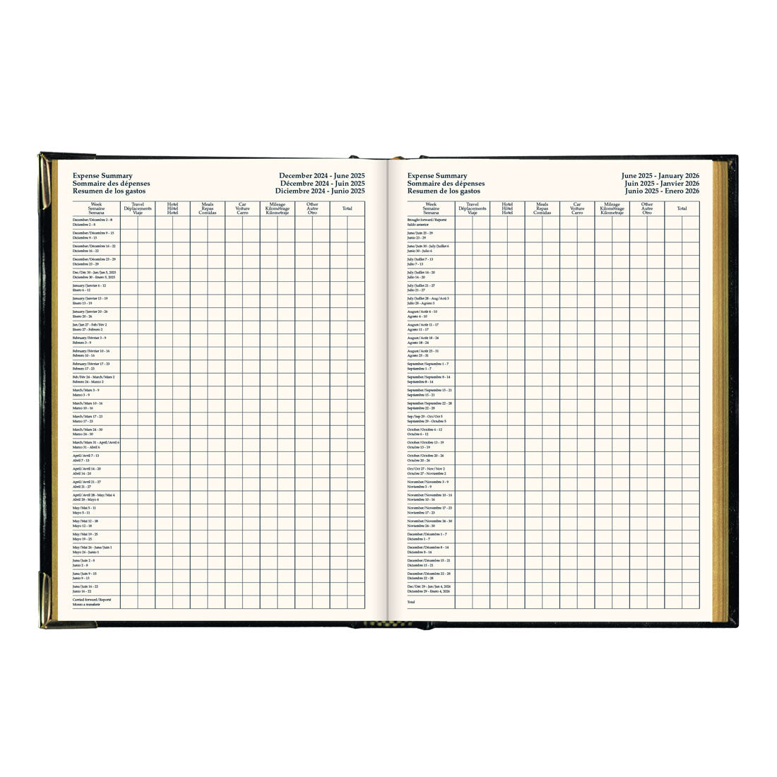 Executive Weekly Planner 2025, Black, CBE512