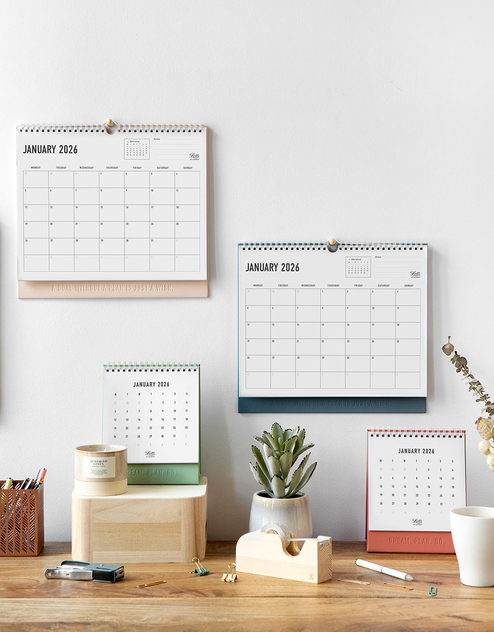 Letts of London Conscious 2026 Wall Calendars #color_conscious-ocean