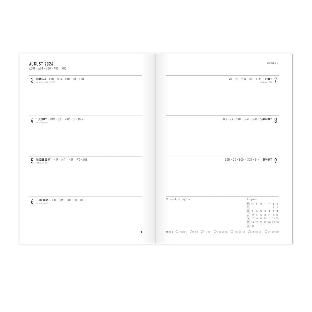 Letts A5 Planners Timeless Layout #color_gingham-aqua