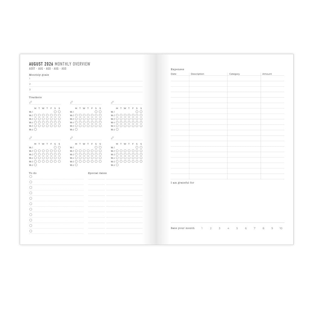 Letts A5 Planners Timeless Layout #color_daisies-blue