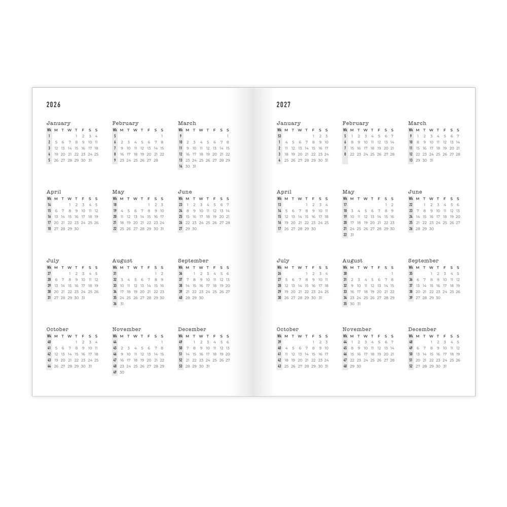 Letts A5 Planners Timeless Layout