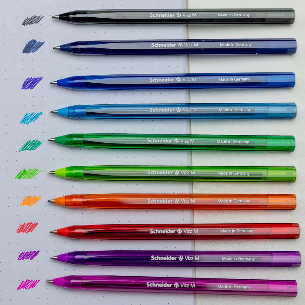 Vizz Ballpoint Pen XB, Wallet 10 pieces - Assorted